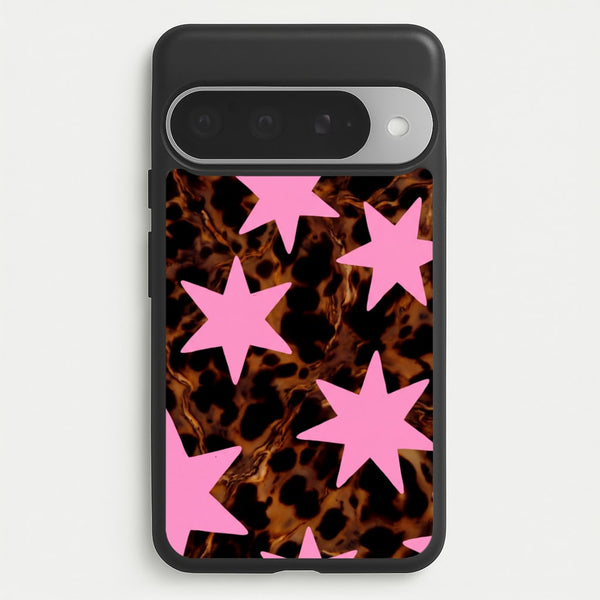 Tortoiseshell Star Scatter - Pink Phone Case - Google Pixel 10 Pro XL / Standard