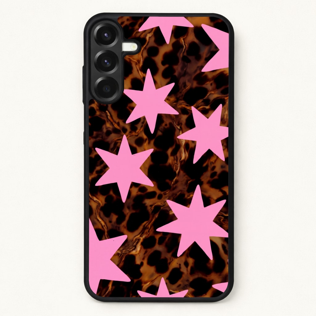 Tortoiseshell Star Scatter - Pink Phone Case