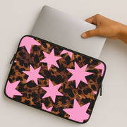 Tortoiseshell Star Scatter - Pink Laptop Sleeve 2