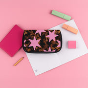 Tortoiseshell Star Scatter - Pink Pencil Case 3