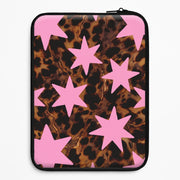Tortoiseshell Star Scatter - Pink Laptop Sleeve 1