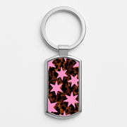 Tortoiseshell Star Scatter - Pink Luxury Keyring 1