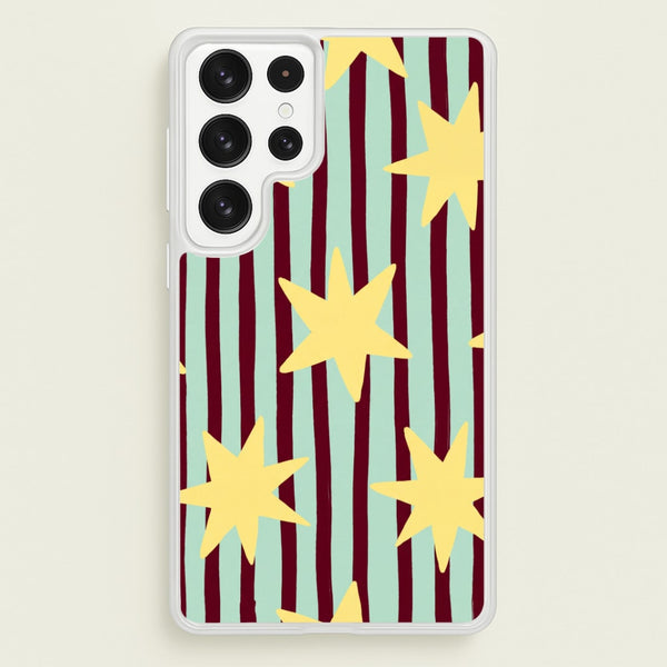 Butter Stars On Stripes Phone Case - Galaxy S23 Ultra / Standard
