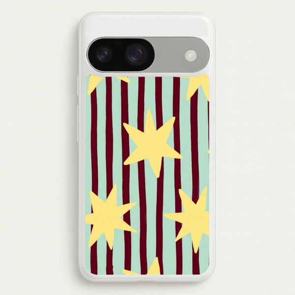 Butter Stars On Stripes Phone Case - Google Pixel 9 / 9 Pro / Standard