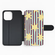 Butter Stars On Stripes Flip / Wallet Phone Case 2