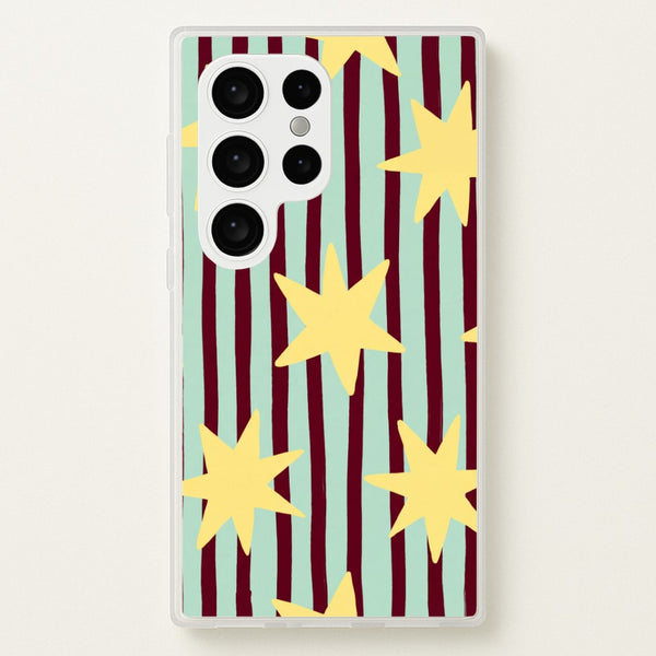 Butter Stars On Stripes Phone Case - Galaxy S24 Ultra / Standard