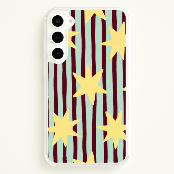 Butter Stars On Stripes Phone Case - Galaxy S23 Plus / Standard