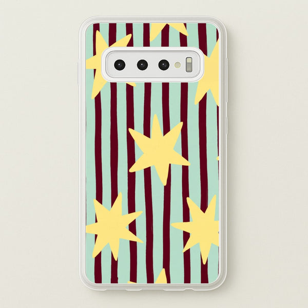 Butter Stars On Stripes Phone Case - Galaxy S10 / Standard