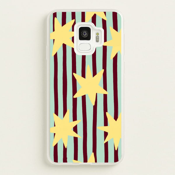 Butter Stars On Stripes Phone Case - Galaxy S9 / Standard