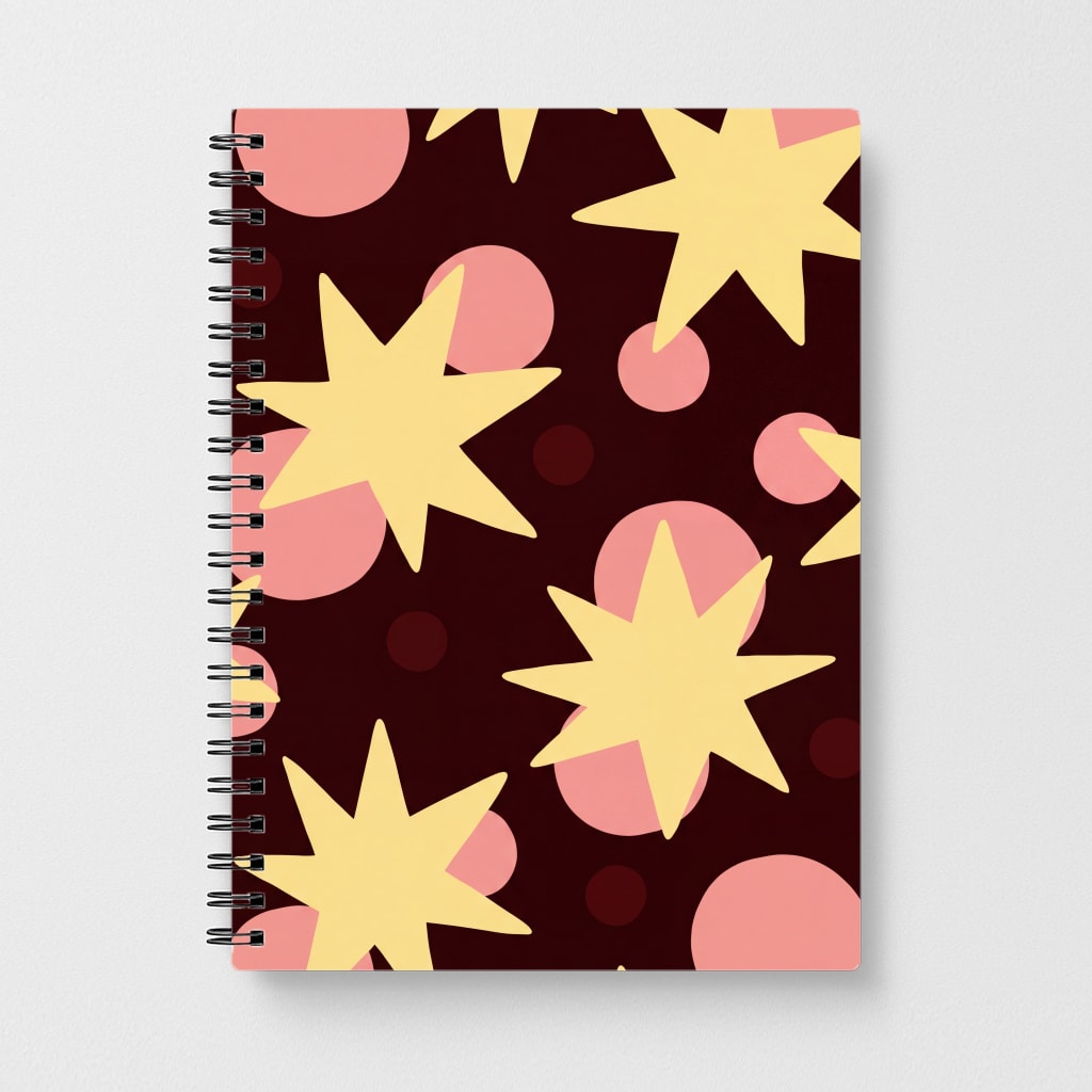 Cherry Stars And Spots Notebook
