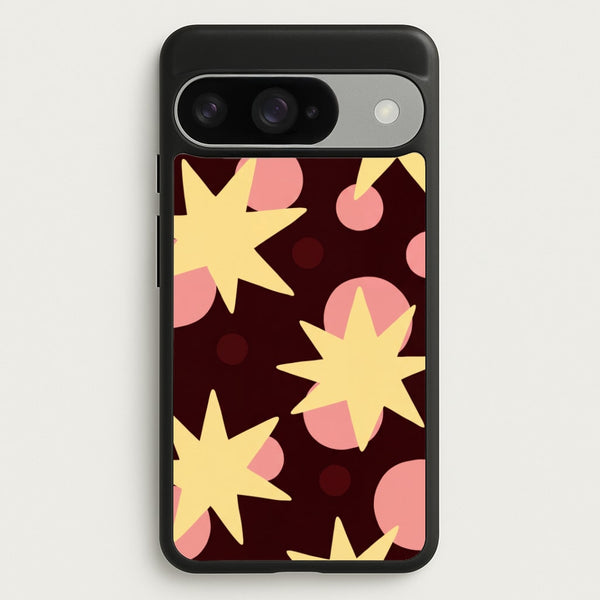 Cherry Stars And Spots Phone Case - Google Pixel 10 / 10 Pro / Standard