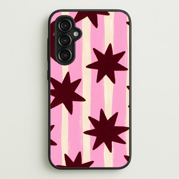 Painted Stripes And Stars Phone Case - Galaxy A14 / Standard