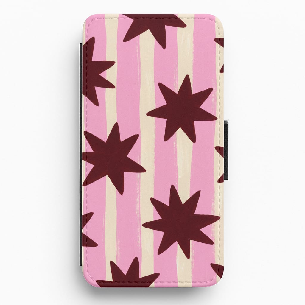 Painted Stripes And Stars Flip / Wallet Phone Case