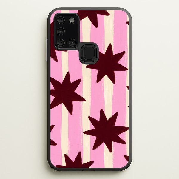 Painted Stripes And Stars Phone Case - Galaxy A21s / Standard