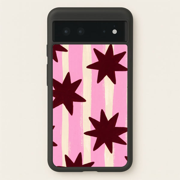 Painted Stripes And Stars Phone Case - Google Pixel 6 / Standard
