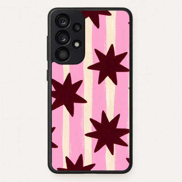Painted Stripes And Stars Phone Case - Galaxy A33 / Standard