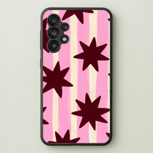 Painted Stripes And Stars Phone Case - Galaxy A13 / Standard