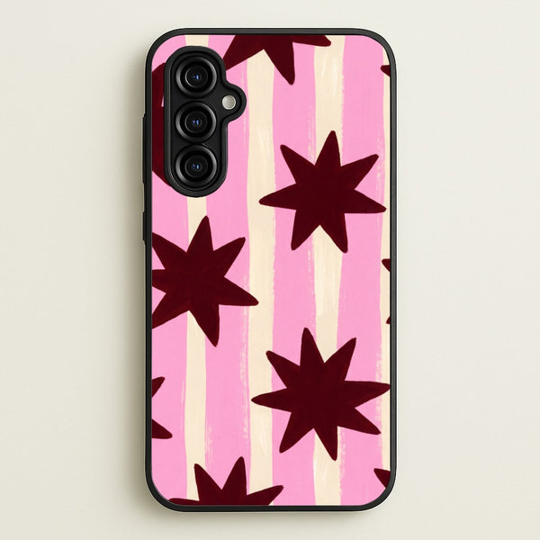 Painted Stripes And Stars Phone Case - Galaxy A54 / Standard