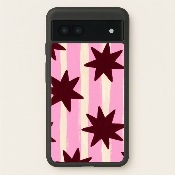 Painted Stripes And Stars Phone Case - Google Pixel 7a / Standard
