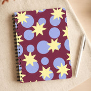 Butter Stars On Burgundy Notebook 3