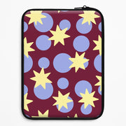 Butter Stars On Burgundy Laptop Sleeve 1
