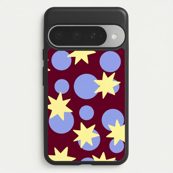 Butter Stars On Burgundy Phone Case - Google Pixel 10 Pro XL / Standard