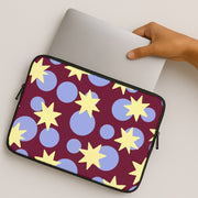 Butter Stars On Burgundy Laptop Sleeve 2