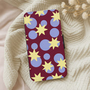 Butter Stars On Burgundy Flip / Wallet Phone Case 5