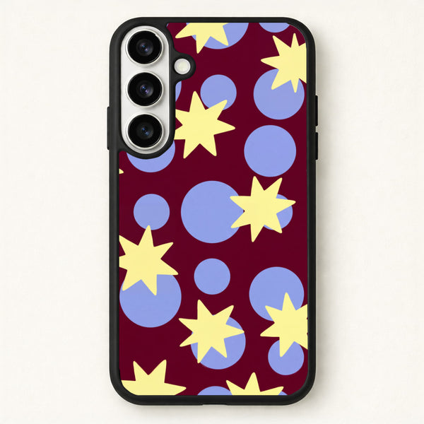 Butter Stars On Burgundy Phone Case - Galaxy S26 / Standard