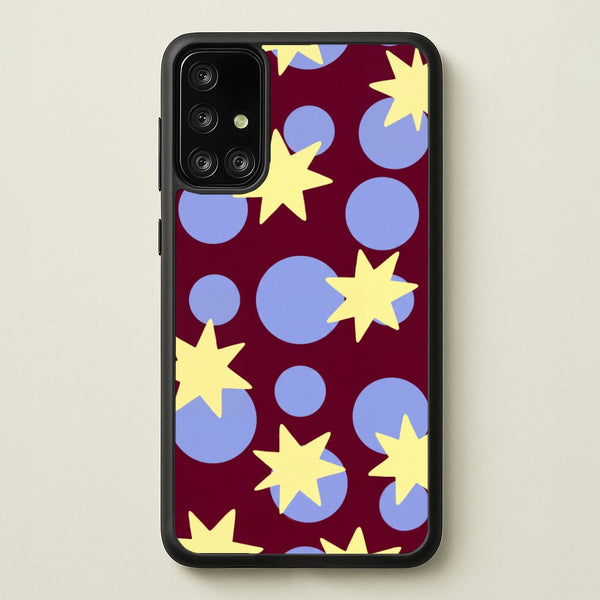 Butter Stars On Burgundy Phone Case - Galaxy A71 / Standard