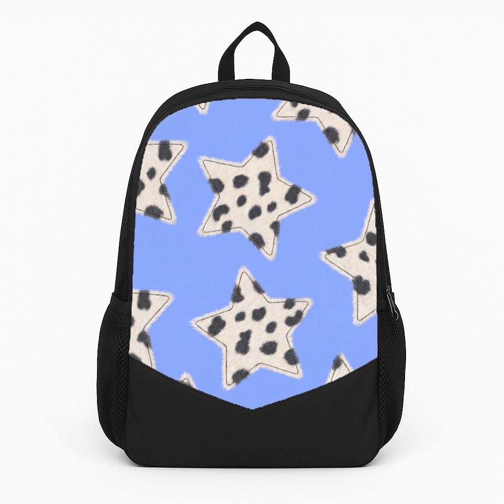 Fuzzy Cow Stars Backpack