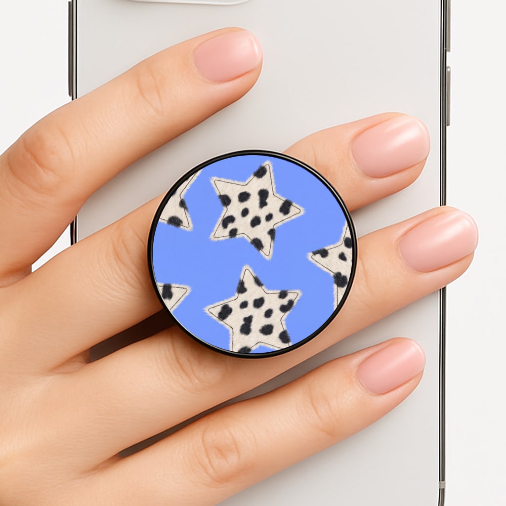Fuzzy Cow Stars FunGrip