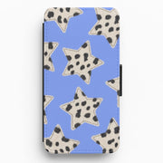 Fuzzy Cow Stars Flip / Wallet Phone Case 1