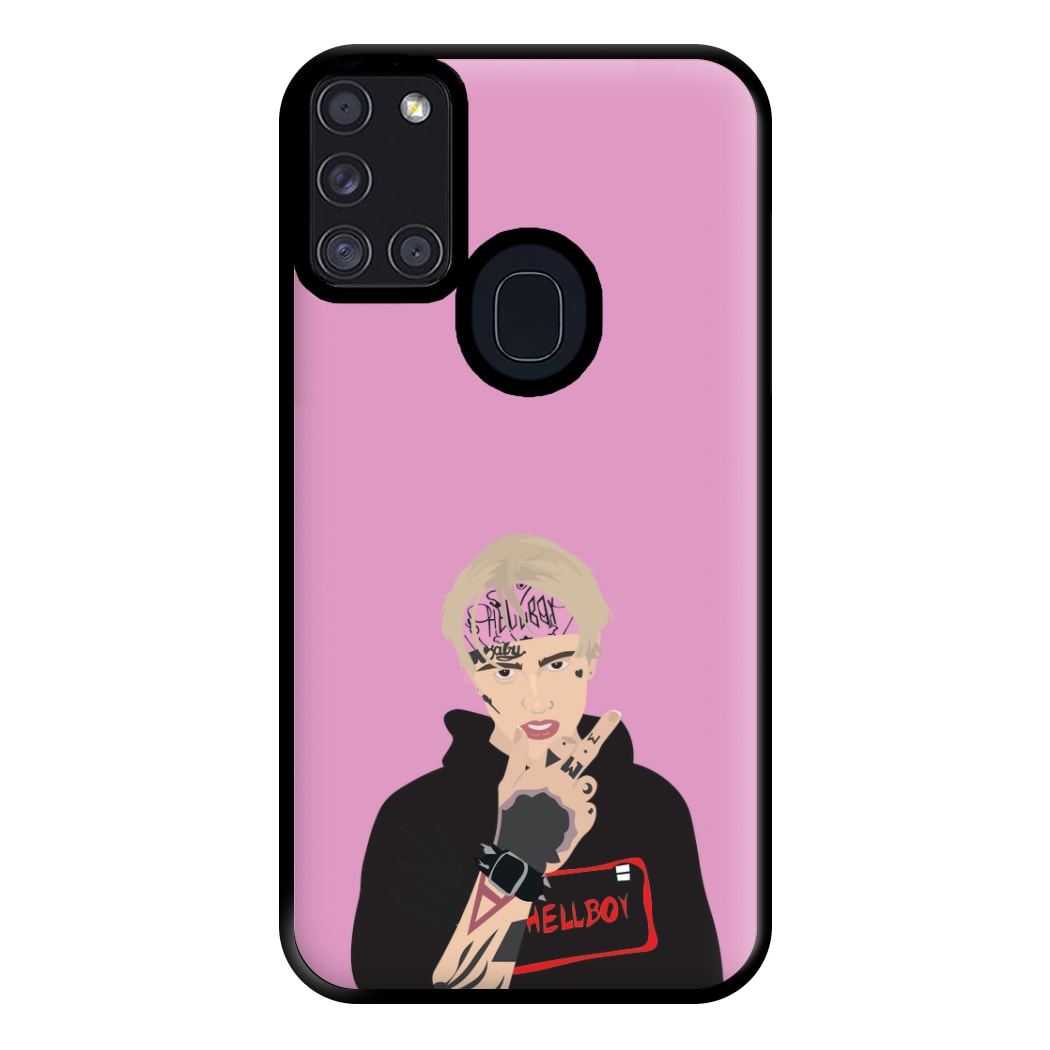 Pink Bandana - Peep Phone Case for Galaxy A21s