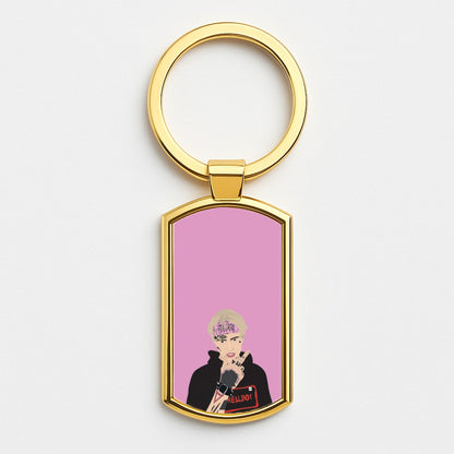 Pink Bandana - Peep Gold Keyring