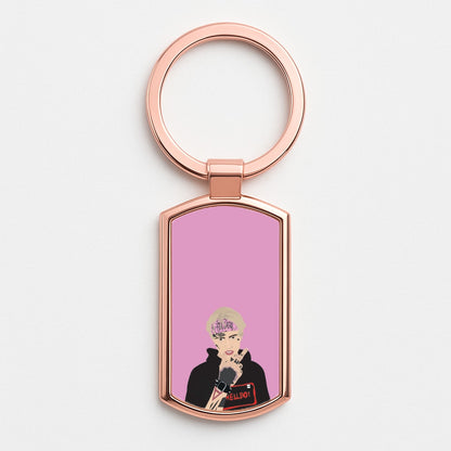 Pink Bandana - Peep Rose Gold Keyring