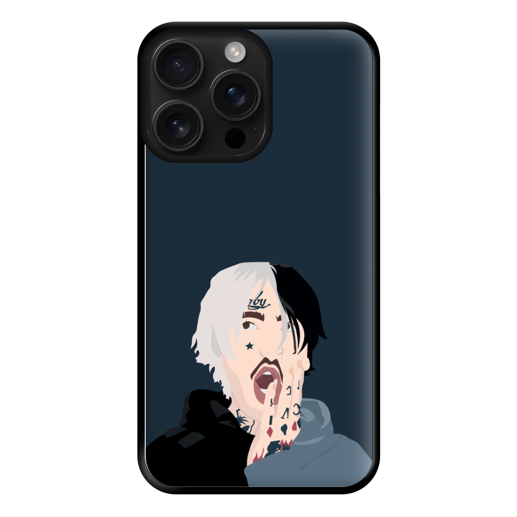 Black And White Hair - Peep Phone Case