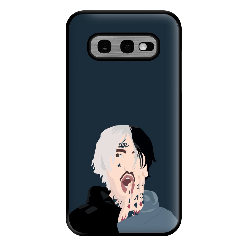 Black And White Hair - Peep Phone Case for Galaxy S10e