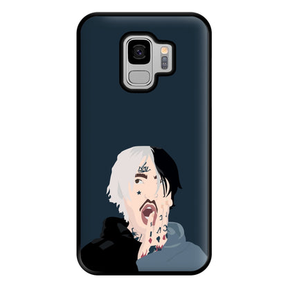 Black And White Hair - Peep Phone Case for Galaxy S9 Plus