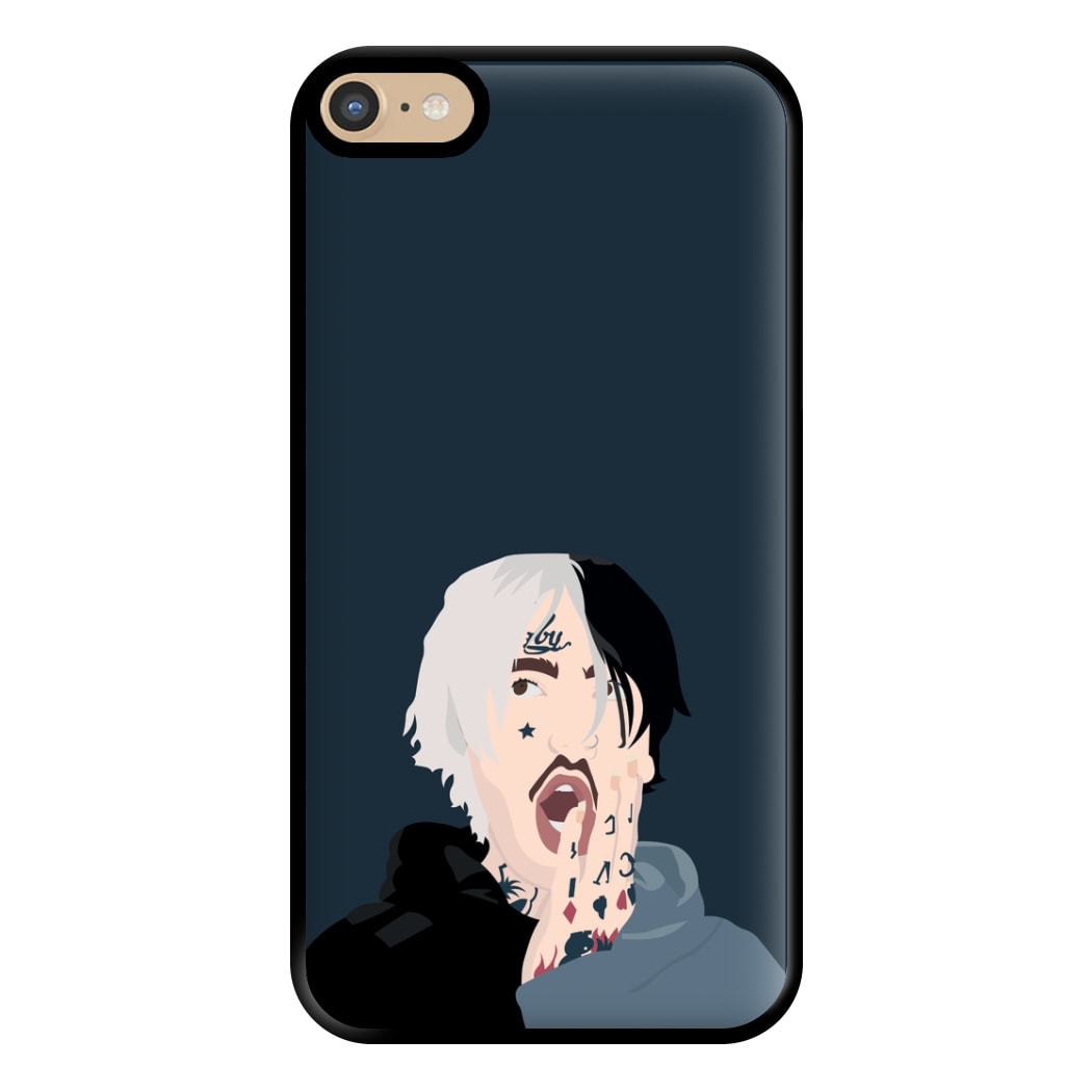 Black And White Hair - Peep Phone Case for iPhone 6 Plus / 7 Plus / 8 Plus