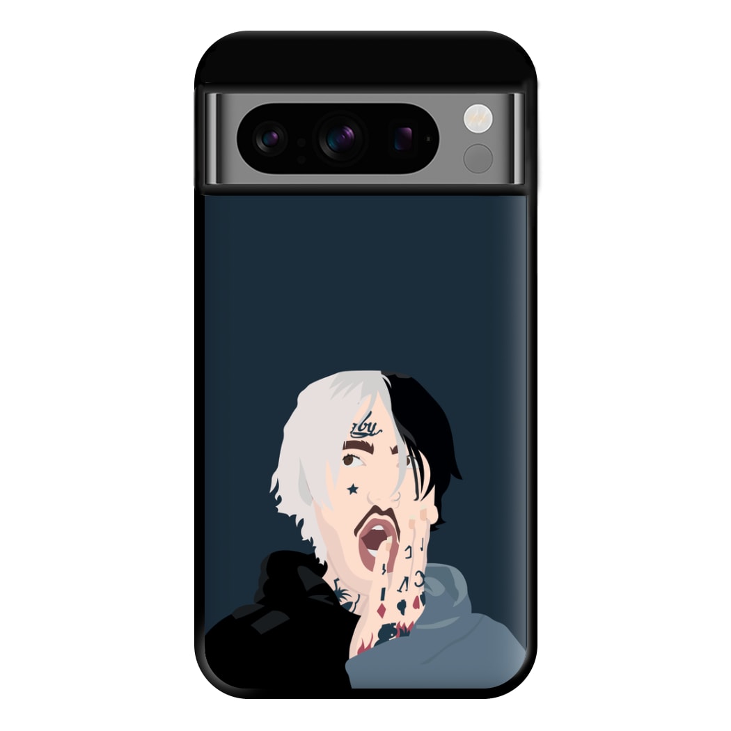 Black And White Hair - Peep Phone Case for Google Pixel 8 Pro