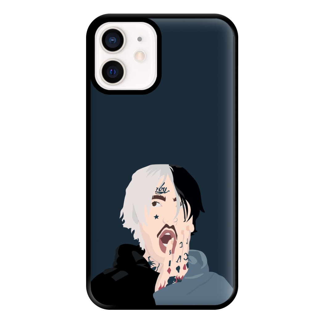 Black And White Hair - Peep Phone Case for iPhone 13 Mini