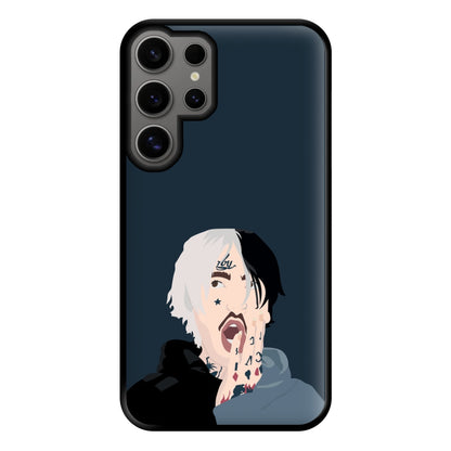 Black And White Hair - Peep Phone Case for Galaxy S24 Ultra