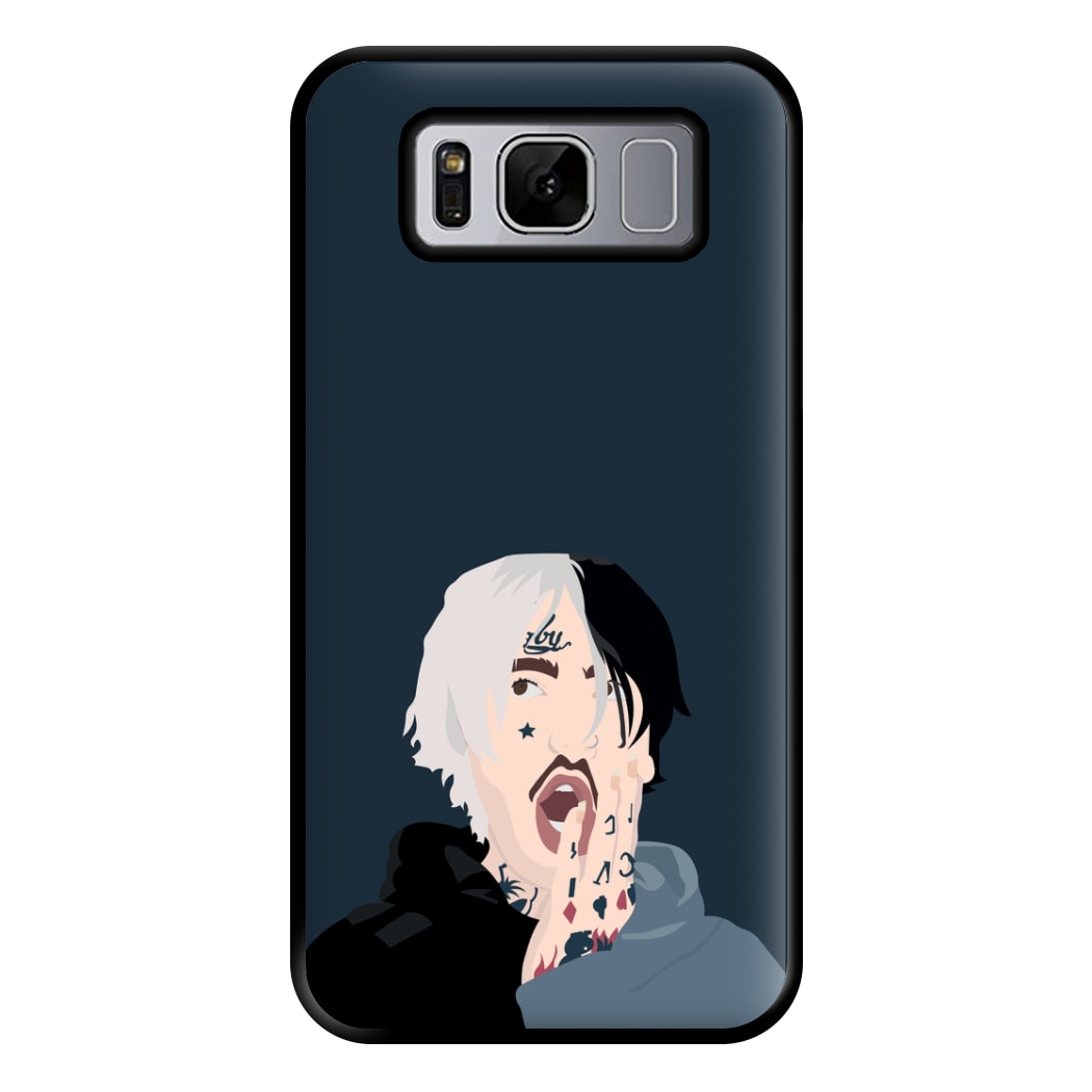 Black And White Hair - Peep Phone Case for Galaxy S8 Plus