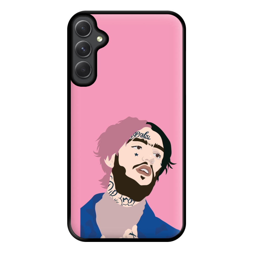 Pink And Black Hair - Peep Phone Case for Galaxy A34