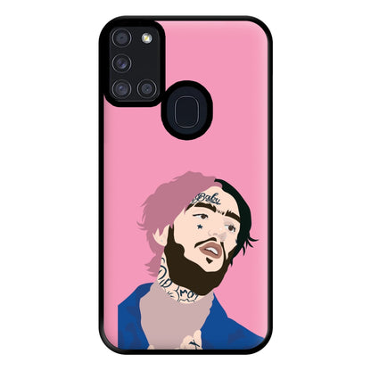 Pink And Black Hair - Peep Phone Case for Galaxy A21s