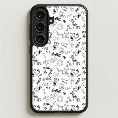 Tattoos - Peep Phone Case for Galaxy S25FE