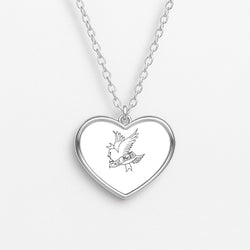 Cry Baby Bird - Peep Heart Necklace