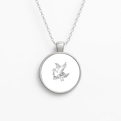 Cry Baby Bird - Peep Circle Necklace
