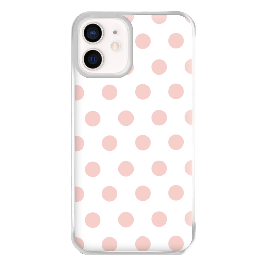 Pink Polka Dot Personalised Phone Case for iPhone 12 Mini